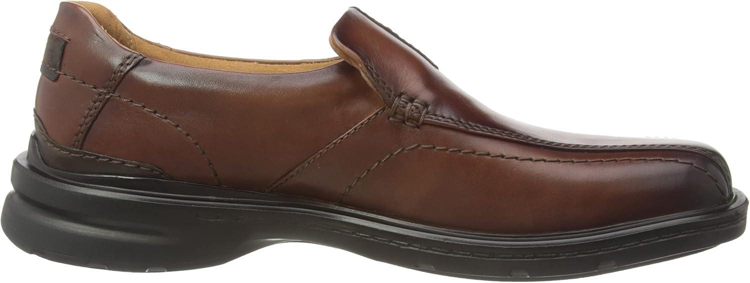 imageClarks Mens Gessler Step LoafersDark Tan Lea