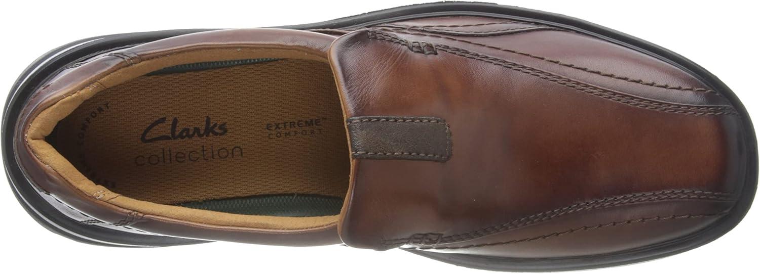 imageClarks Mens Gessler Step LoafersDark Tan Lea