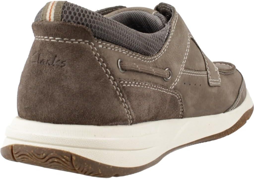 imageClarks Mens Sailview Lace LoafersNubuck Taupe