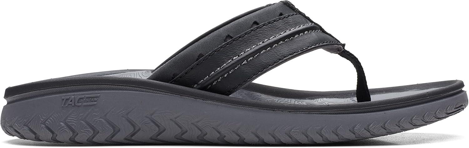 imageClarks Mens Slide FlipFlopBlack Synthetic
