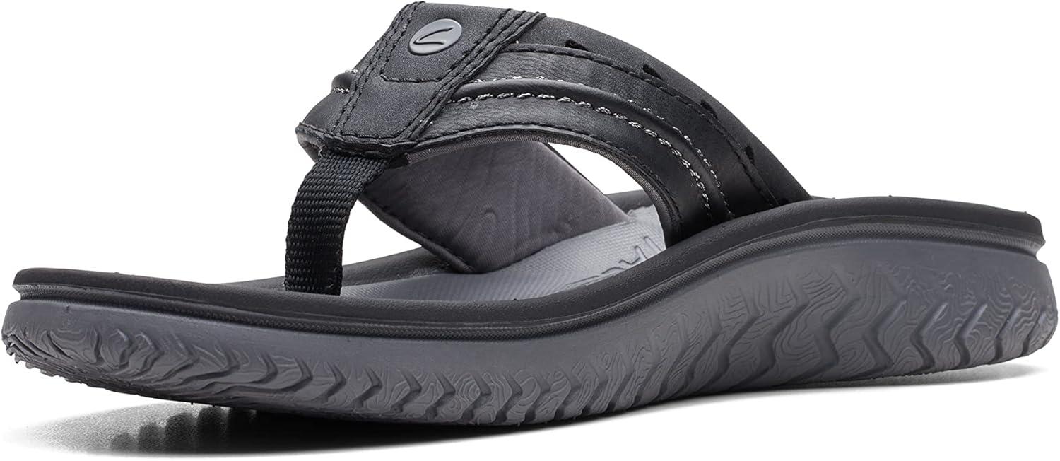 imageClarks Mens Slide FlipFlopBlack Synthetic