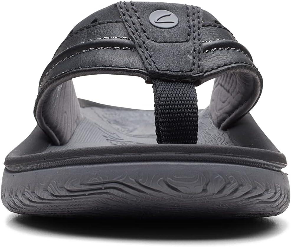 imageClarks Mens Slide FlipFlopBlack Synthetic