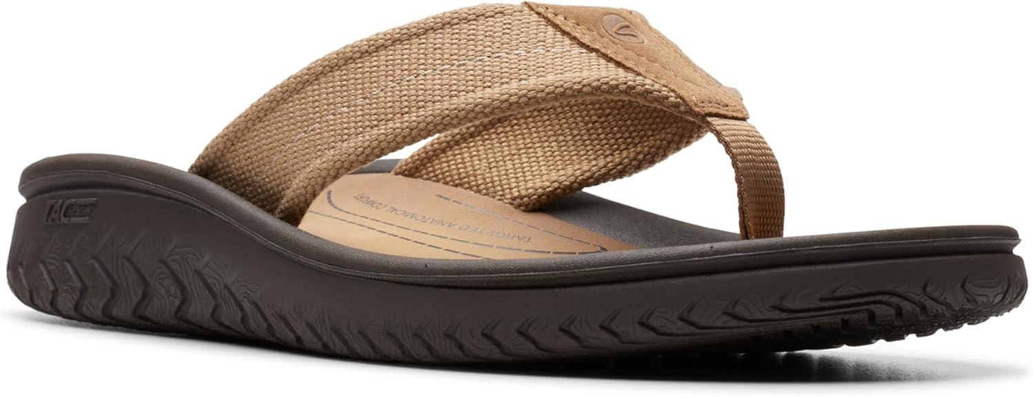 imageClarks Mens Slide FlipFlopDesert Textile