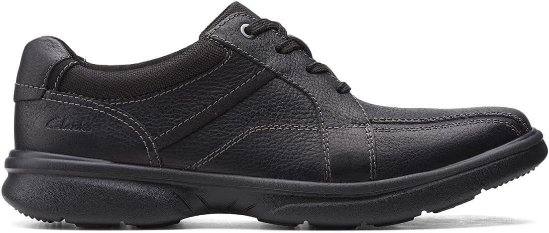 imageClarks Mens SneakerBlk Tumbled Lea