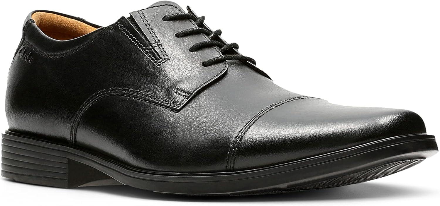 imageClarks Mens Tilden Cap Oxford ShoesBlack Black Leather