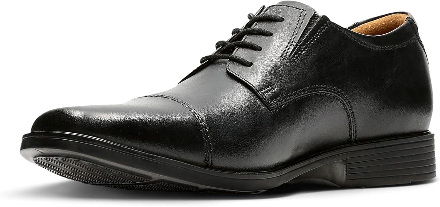 imageClarks Mens Tilden Cap Oxford ShoesBlack Leather