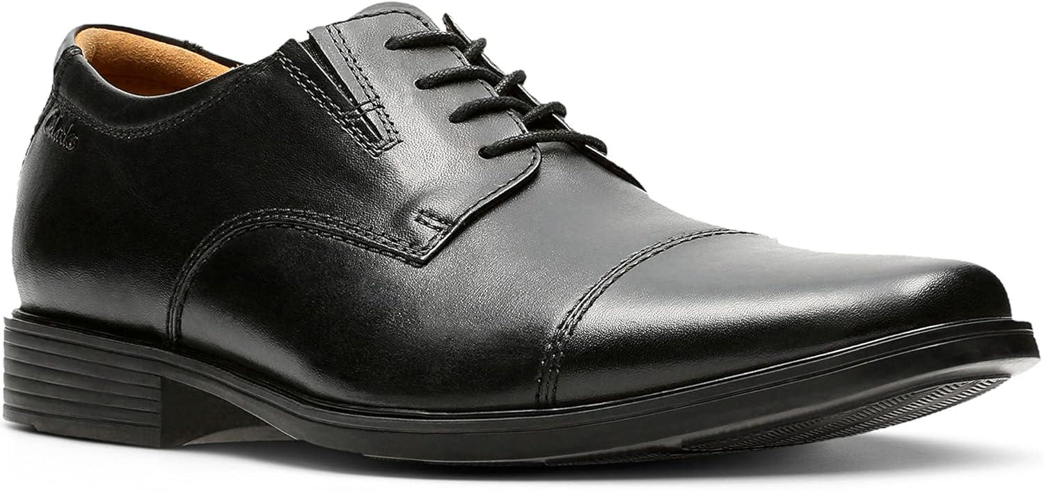imageClarks Mens Tilden Cap Oxford ShoesBlack Leather