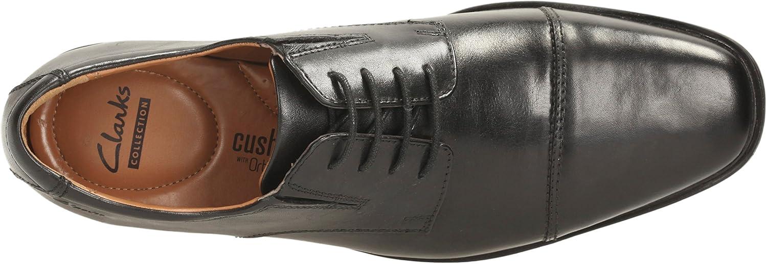 imageClarks Mens Tilden Cap Oxford ShoesBlack LeatherBlack Leather