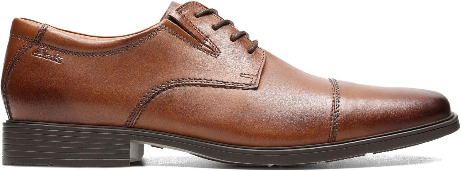 imageClarks Mens Tilden Cap Oxford ShoesDark Tan Lea