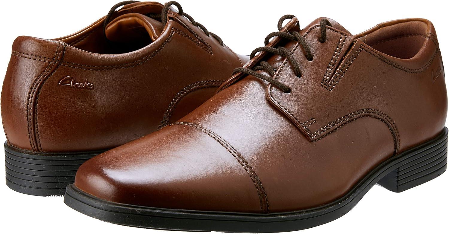 imageClarks Mens Tilden Cap Oxford ShoesLight Brown