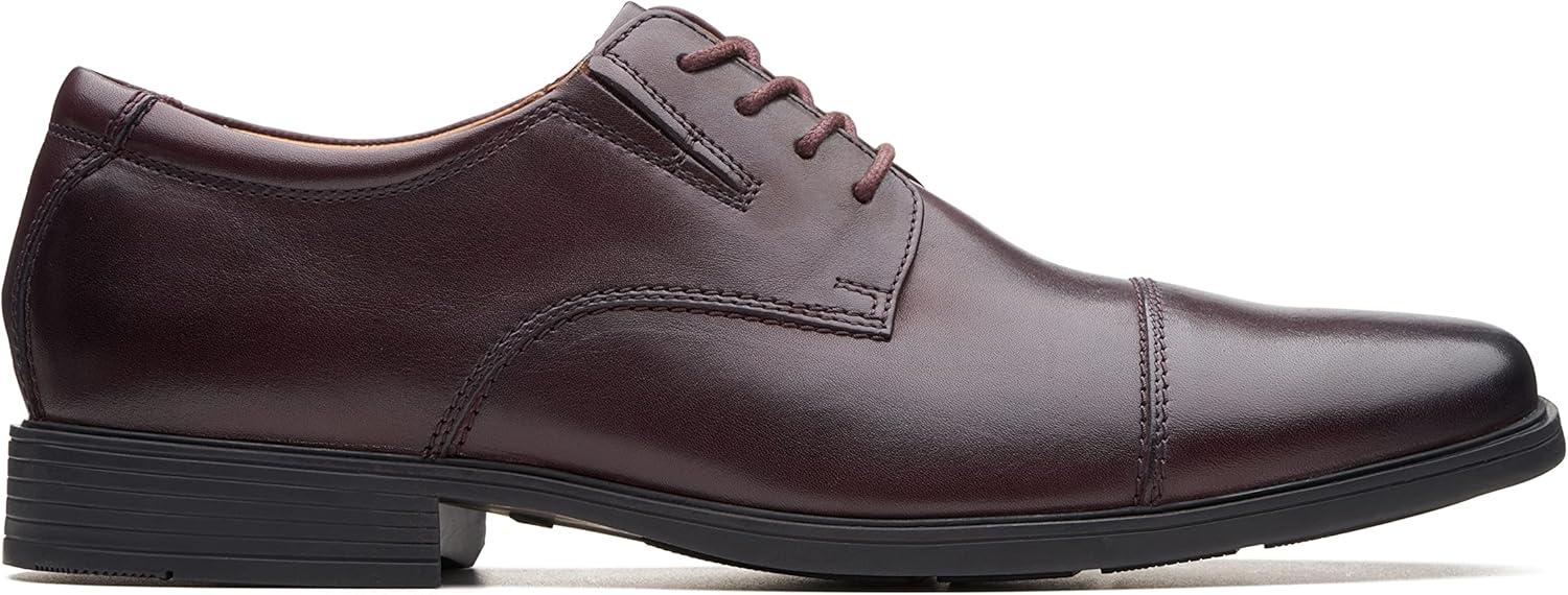 imageClarks Mens Tilden Cap Oxford ShoesWine Leather