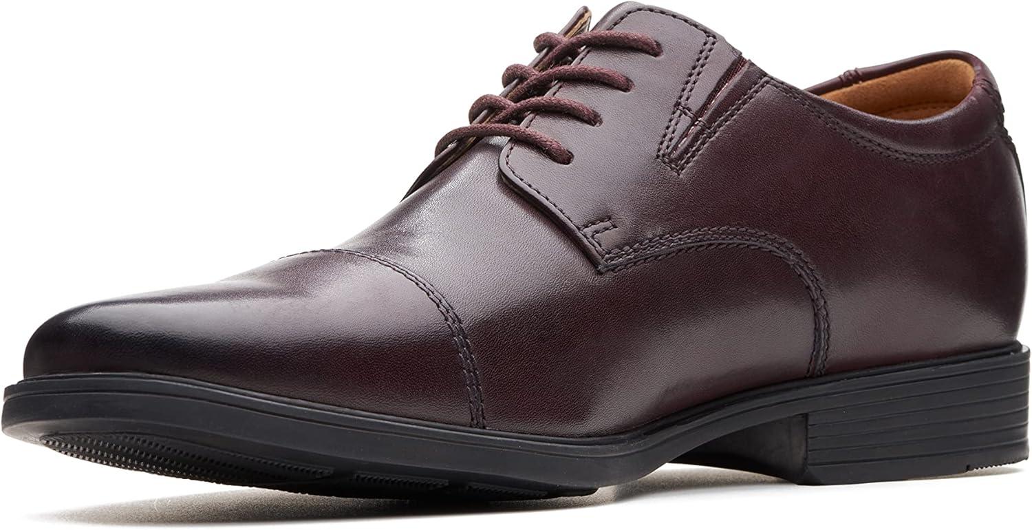 imageClarks Mens Tilden Cap Oxford ShoesWine Leather