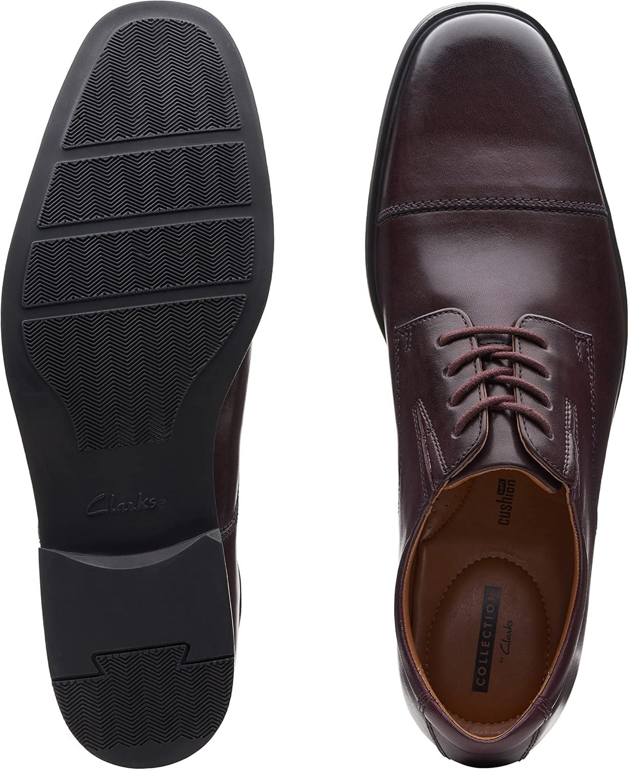 imageClarks Mens Tilden Cap Oxford ShoesWine Leather