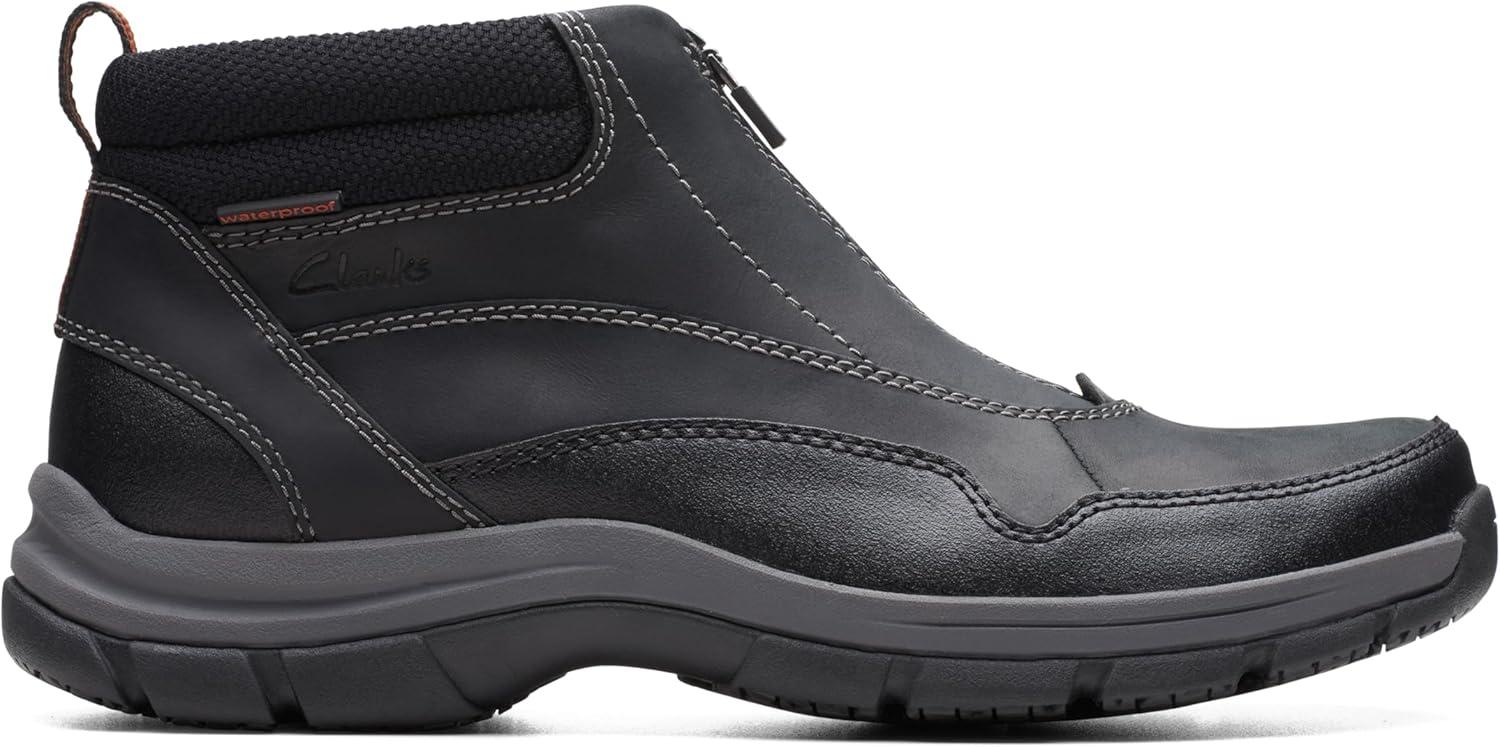 imageClarks Mens Walpath Zip Oxford BootBlack Leather