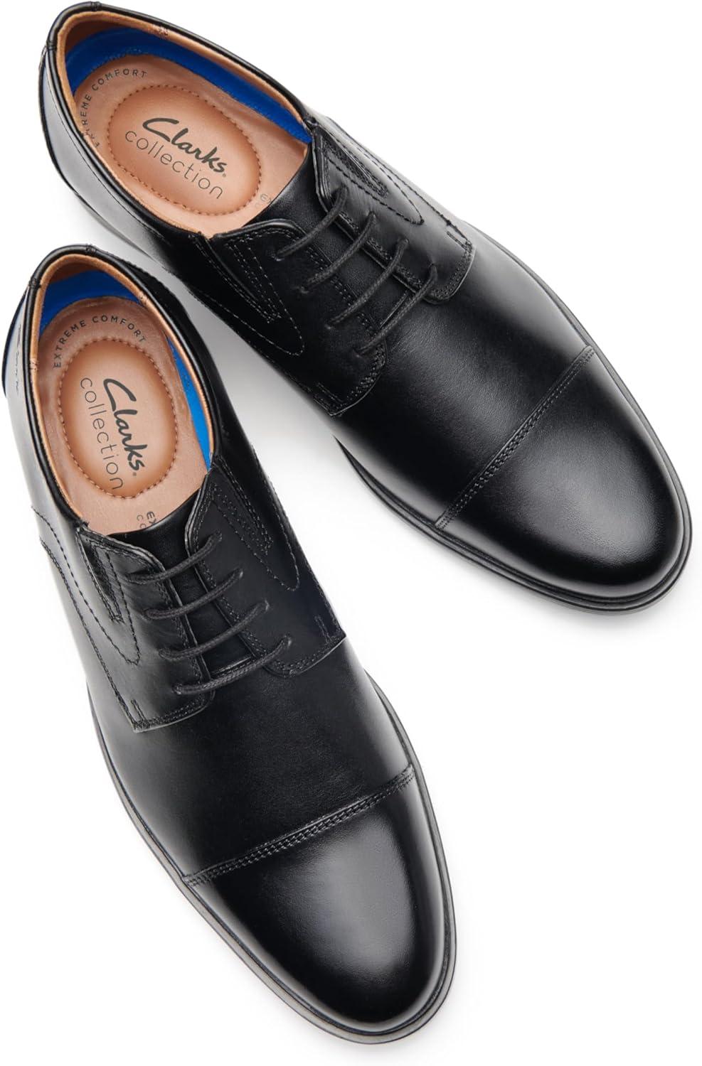 imageClarks Mens Whiddon Cap Oxford ShoesBlack Black 193911tcx