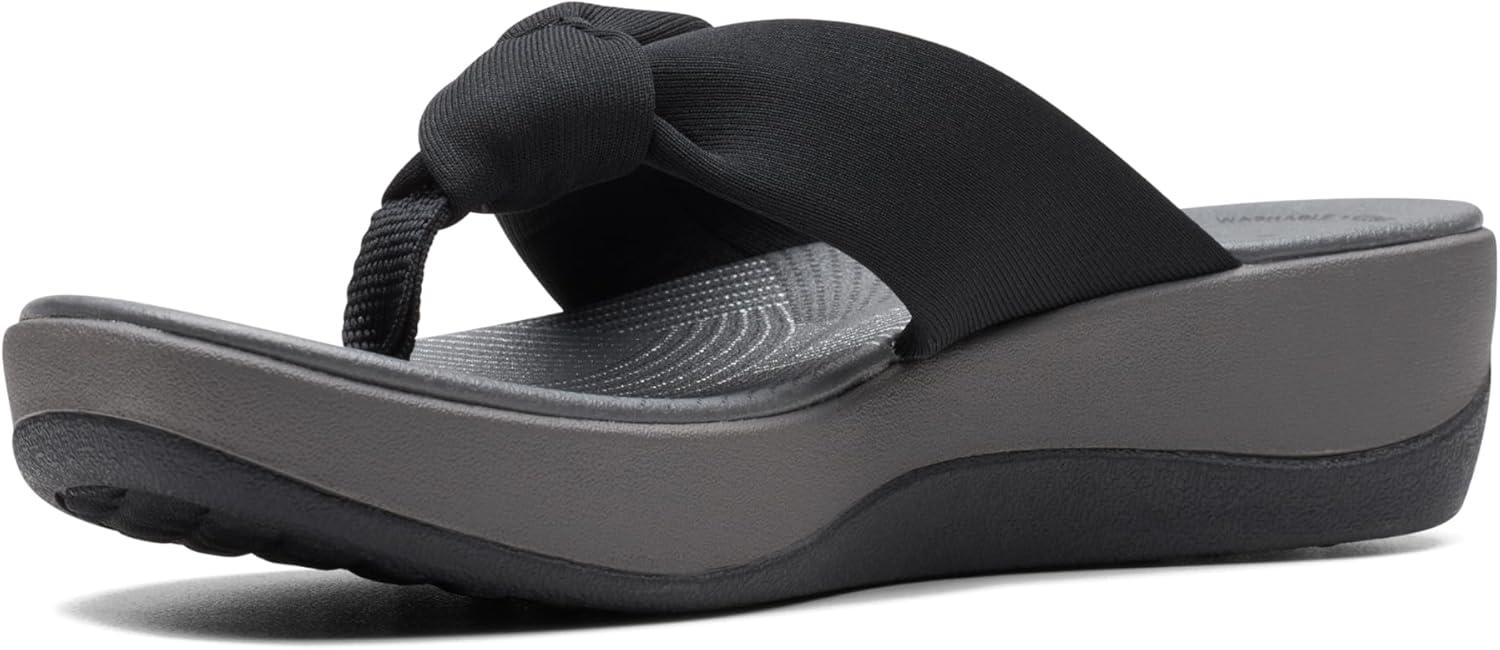 imageClarks Womens Arla Glison Flip FlopBlack Fabric