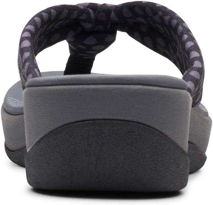 imageClarks Womens Arla Glison Flip FlopBlack Textile Grey Dots