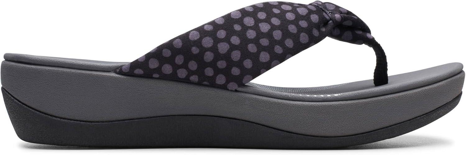 imageClarks Womens Arla Glison Flip FlopBlack Textile Grey Dots
