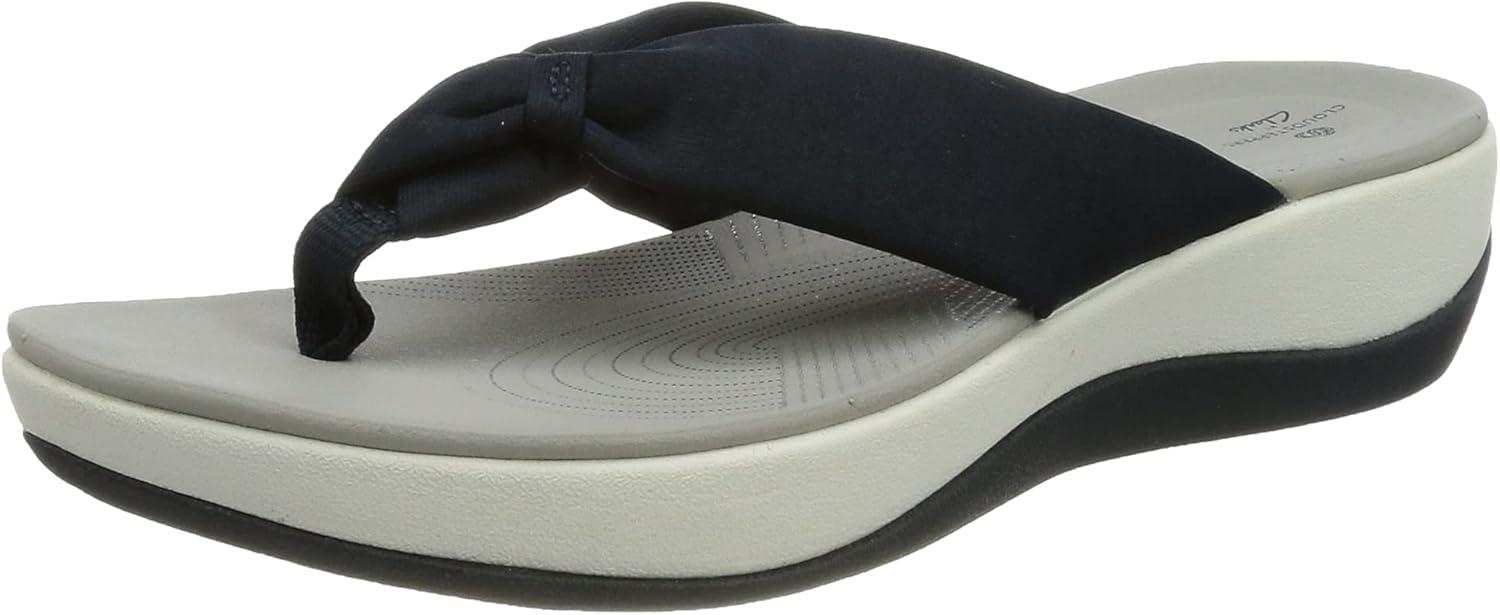imageClarks Womens Arla Glison Flip FlopBlue Heather Fabric