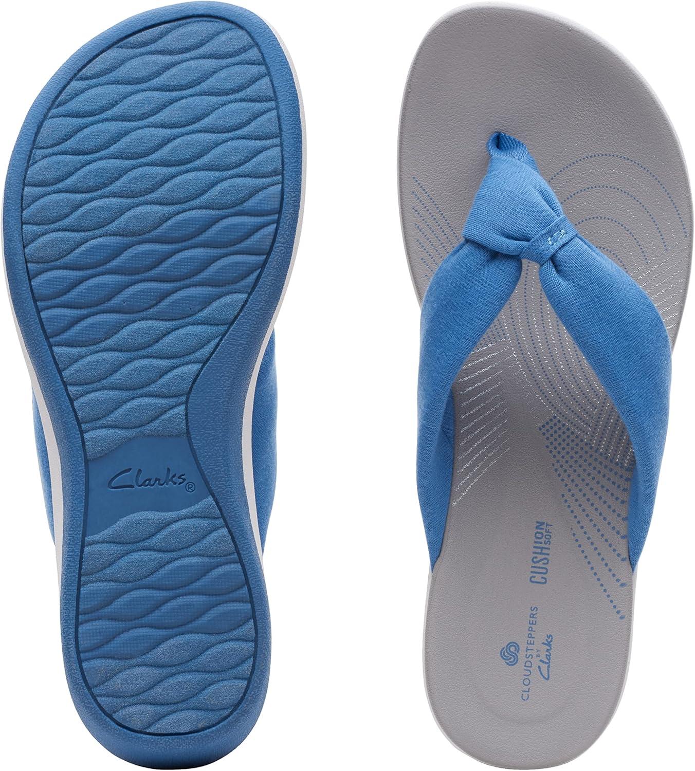 imageClarks Womens Arla Glison Flip FlopBlue Mid Blue Mid Blue