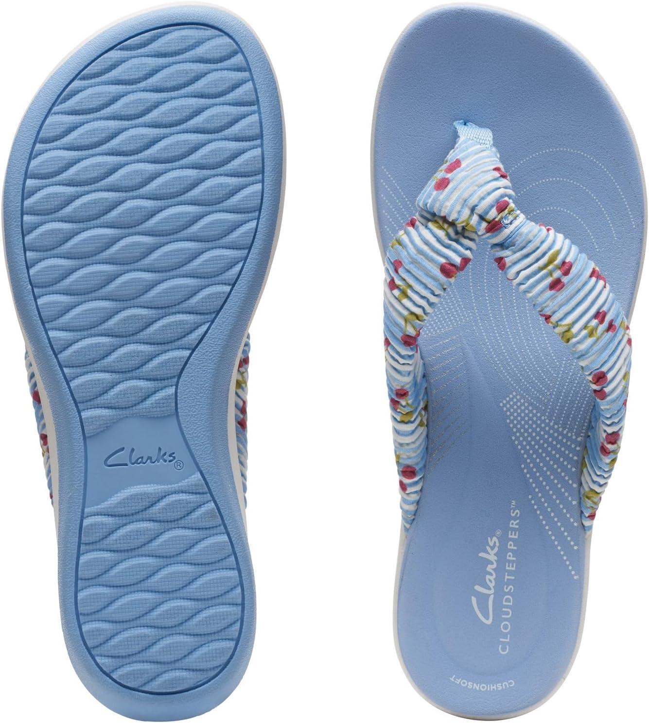 imageClarks Womens Arla Glison Flip FlopBlue Synthetic