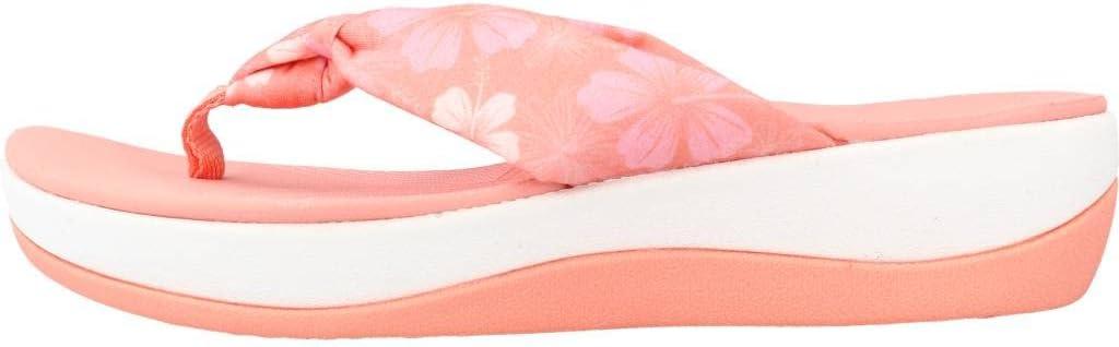 imageClarks Womens Arla Glison Flip FlopDark Peach White Textile