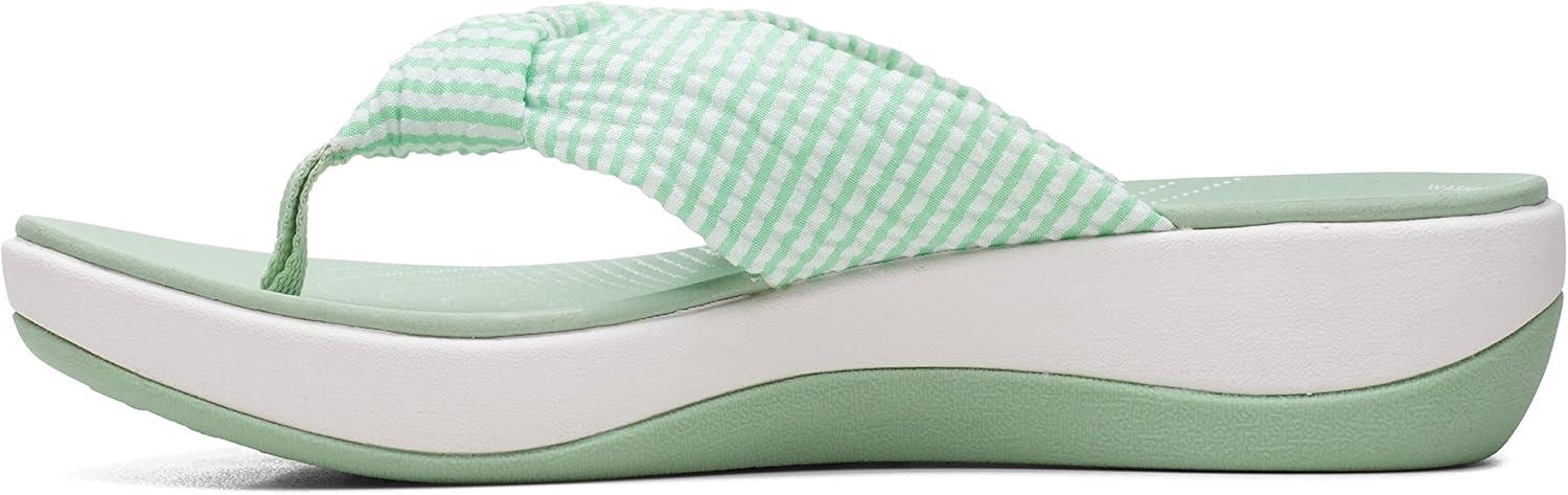 imageClarks Womens Arla Glison Flip FlopGreen White