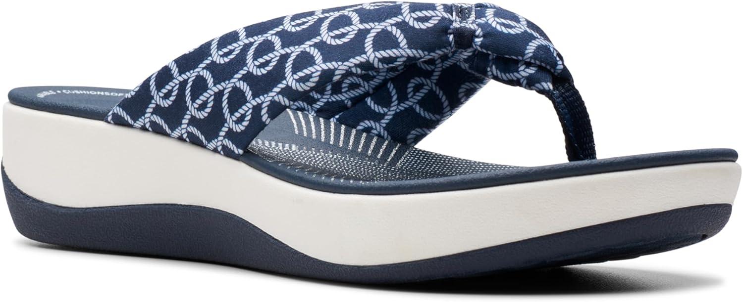 imageClarks Womens Arla Glison Flip FlopIndigo Print