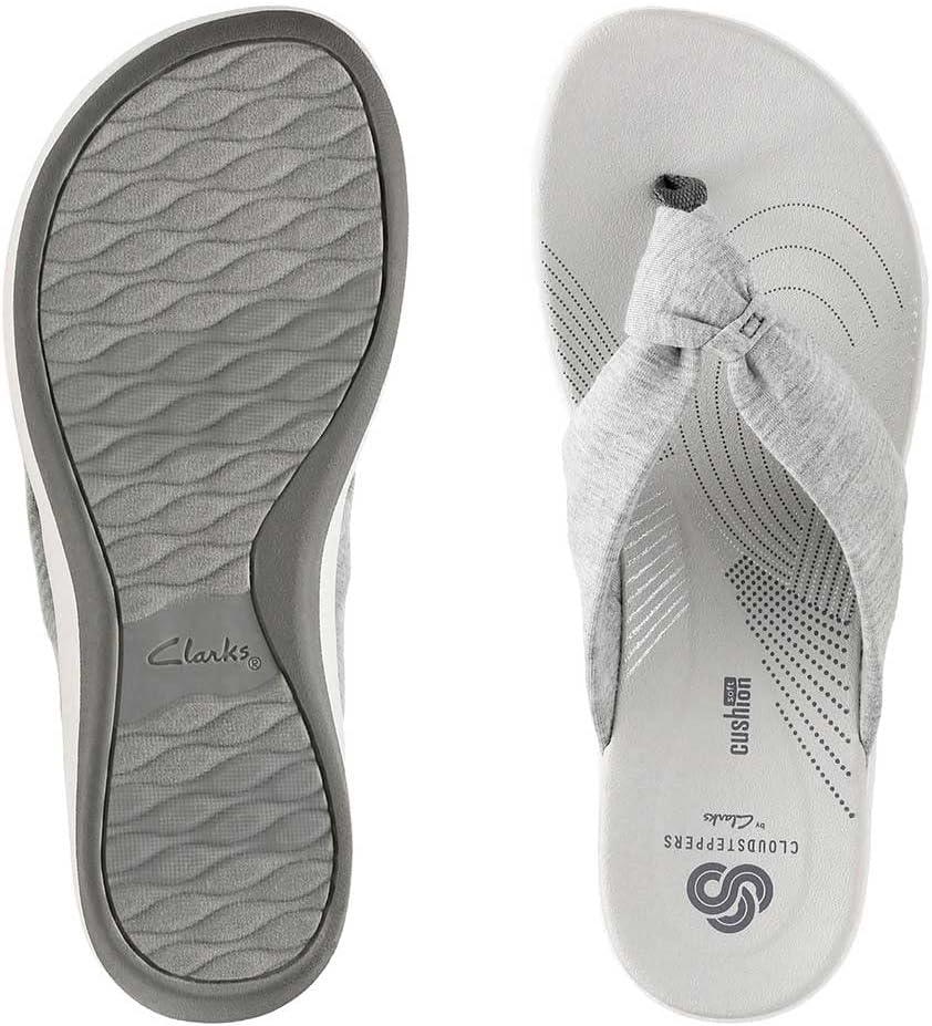 imageClarks Womens Arla Glison Flip FlopLight Grey Heather Textile