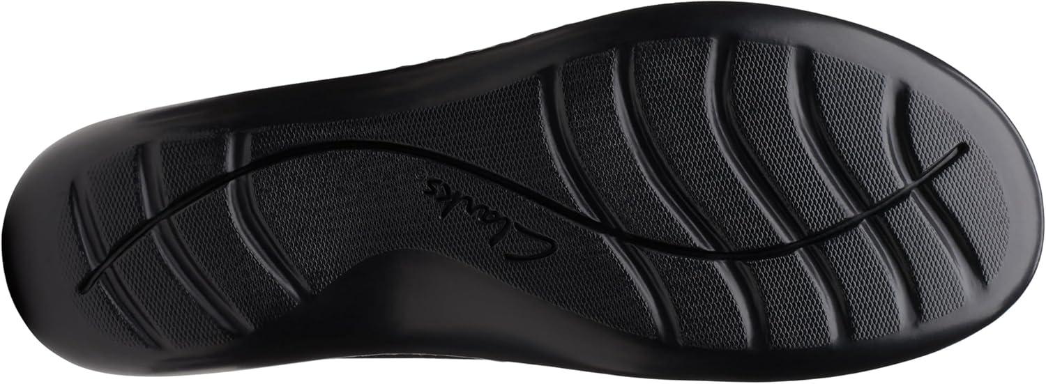 imageClarks Womens Ashland Bubble Slip On LoafersBlack Crinkle Patent