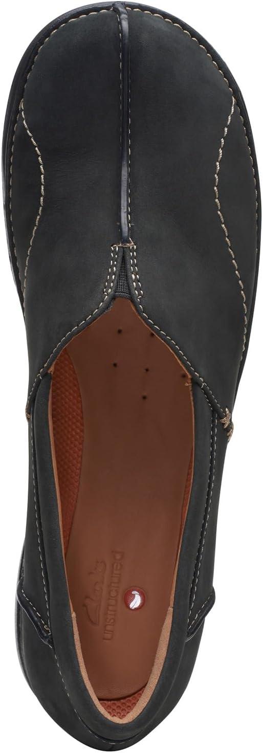 imageClarks Womens Ashland Bubble Slip On LoafersBlack Nubuck