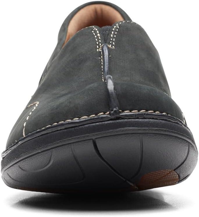 imageClarks Womens Ashland Bubble Slip On LoafersBlack Nubuck