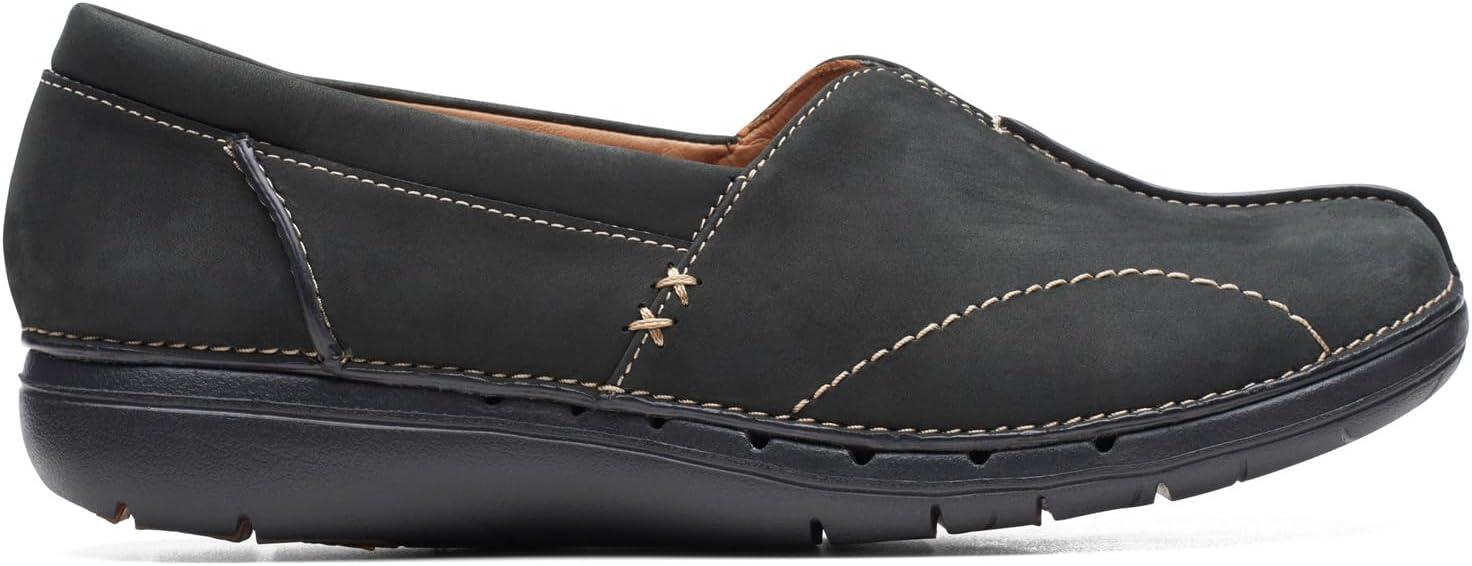 imageClarks Womens Ashland Bubble Slip On LoafersBlack Nubuck