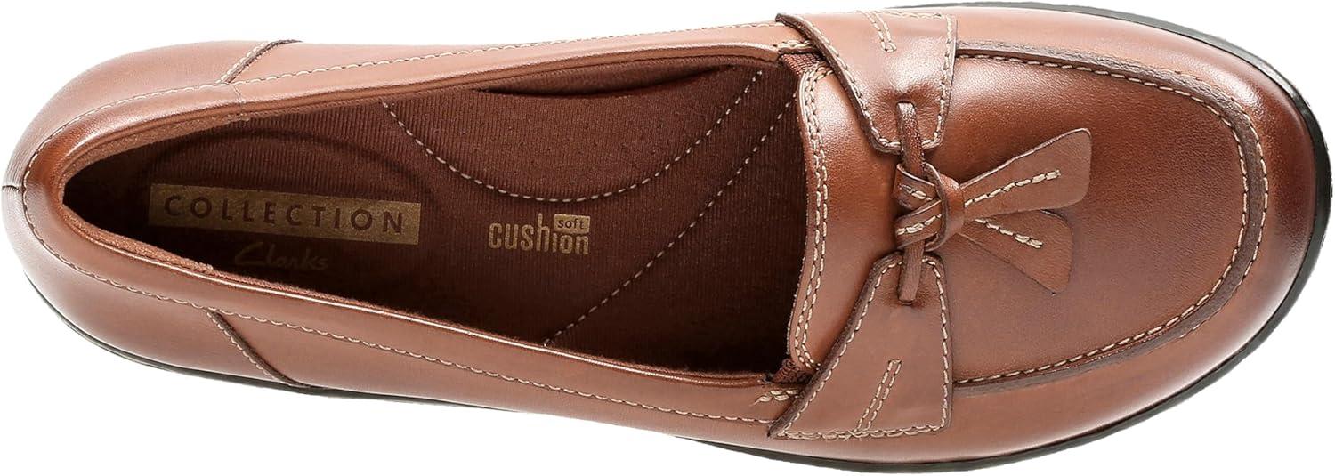 imageClarks Womens Ashland Bubble Slip On LoafersTan Leather