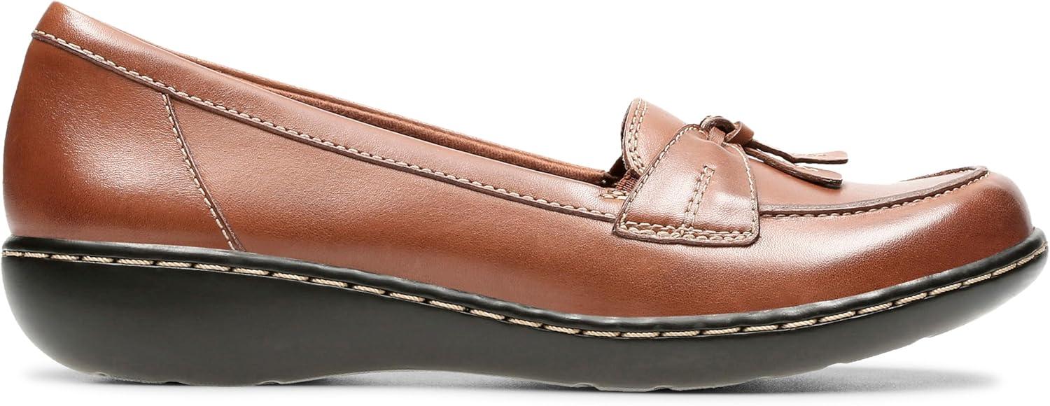 imageClarks Womens Ashland Bubble Slip On LoafersTan Leather