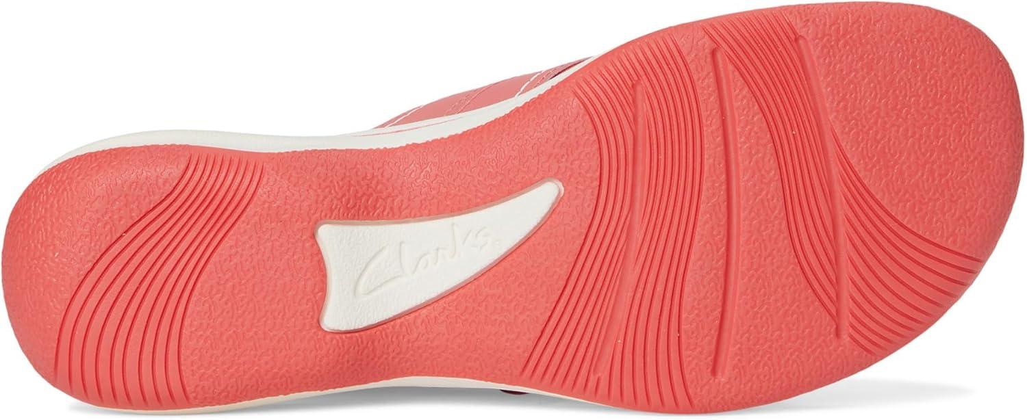 imageClarks Womens Breeze Reyna Cloudsteppers FlipFlopBright Coral Synthetic