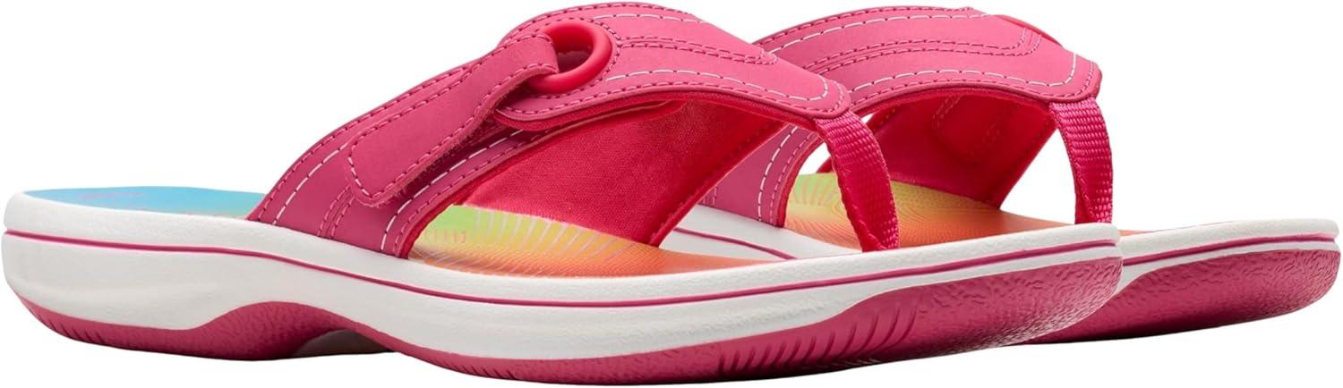 imageClarks Womens Breeze Reyna Cloudsteppers FlipFlopBright Pink Ombre Synthetic