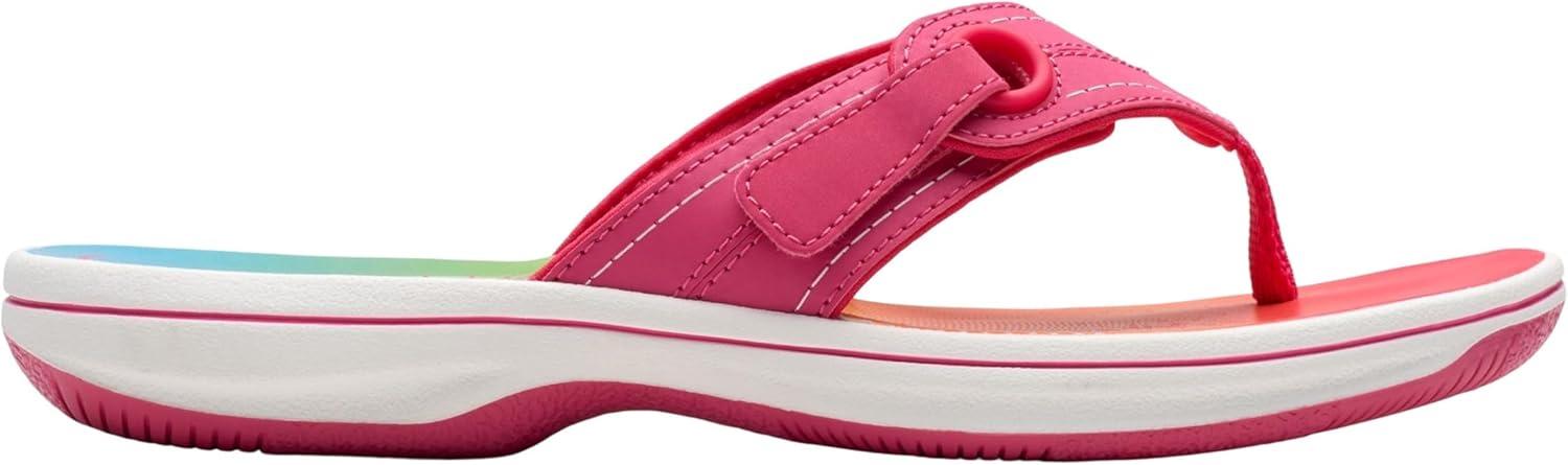 imageClarks Womens Breeze Reyna Cloudsteppers FlipFlopBright Pink Ombre Synthetic