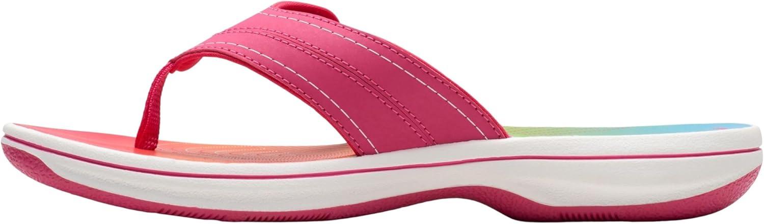 imageClarks Womens Breeze Reyna Cloudsteppers FlipFlopBright Pink Ombre Synthetic