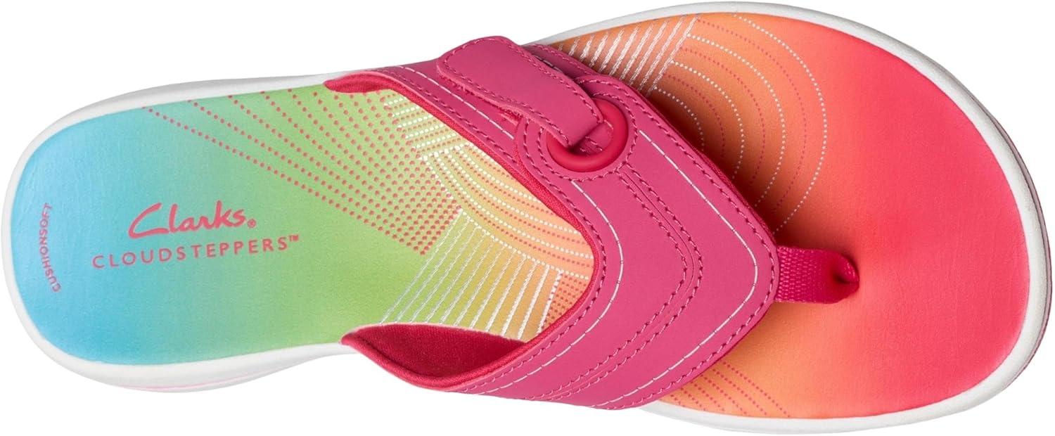 imageClarks Womens Breeze Reyna Cloudsteppers FlipFlopBright Pink Ombre Synthetic