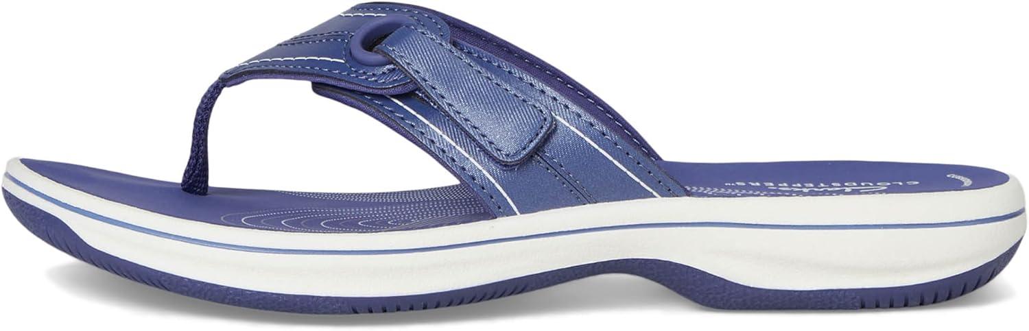 imageClarks Womens Breeze Reyna Cloudsteppers FlipFlopCobalt Synthetic
