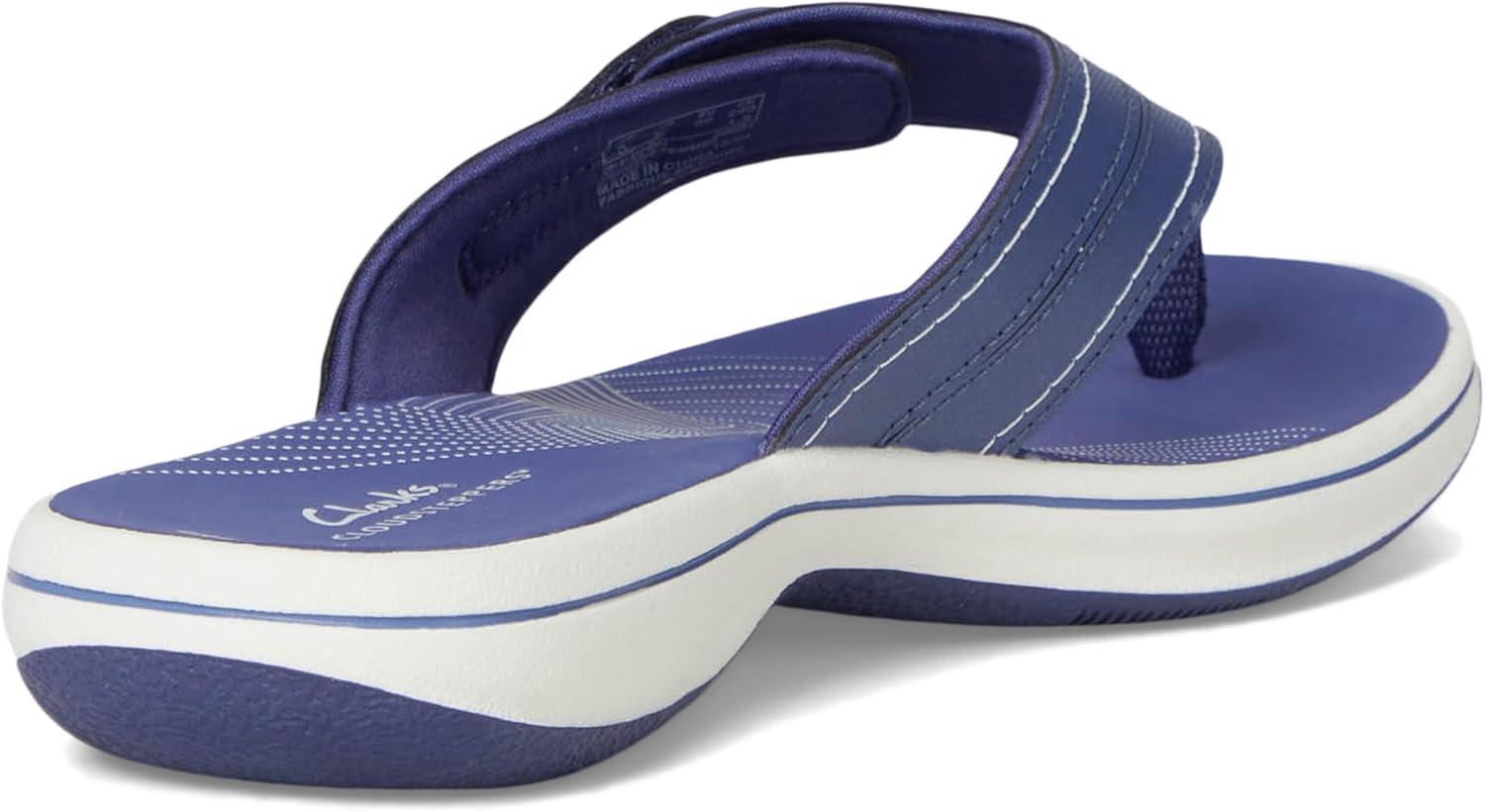 imageClarks Womens Breeze Reyna Cloudsteppers FlipFlopCobalt Synthetic