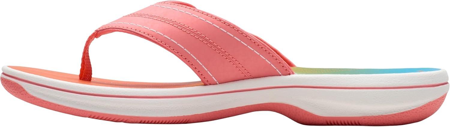 imageClarks Womens Breeze Reyna Cloudsteppers FlipFlopCoral Ombre Synthetic