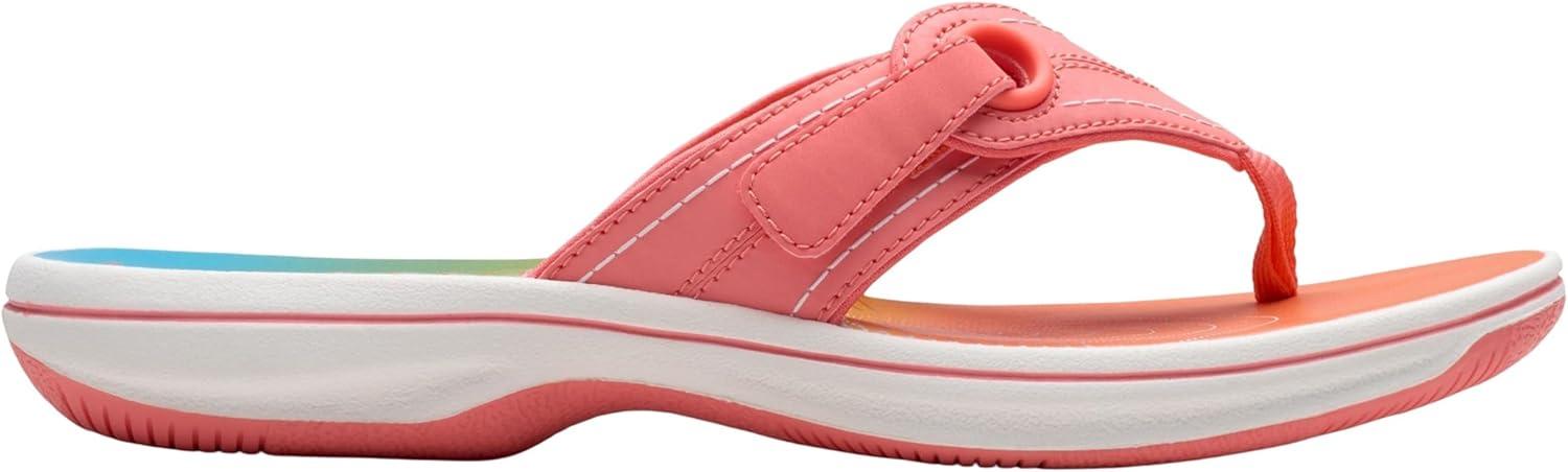 imageClarks Womens Breeze Reyna Cloudsteppers FlipFlopCoral Ombre Synthetic