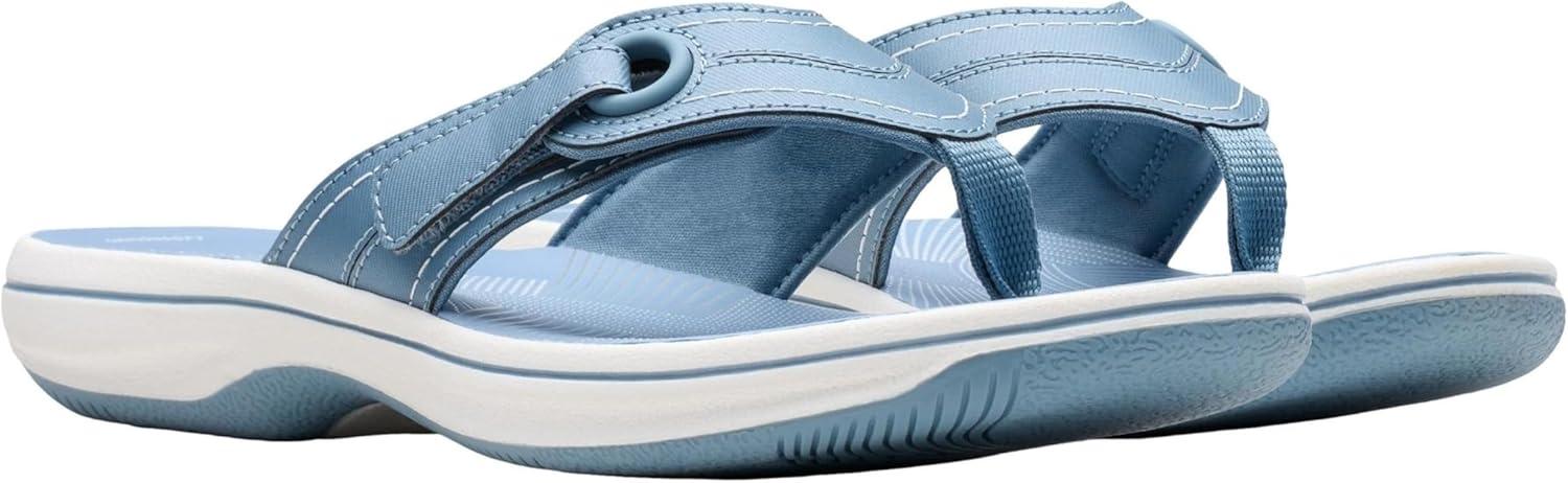 imageClarks Womens Breeze Reyna Cloudsteppers FlipFlopDenim Synthetic