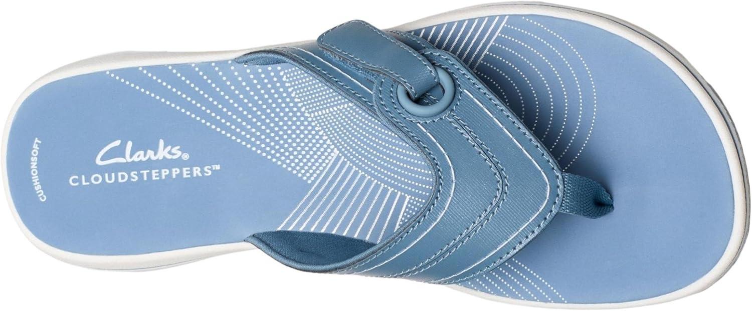 imageClarks Womens Breeze Reyna Cloudsteppers FlipFlopDenim Synthetic