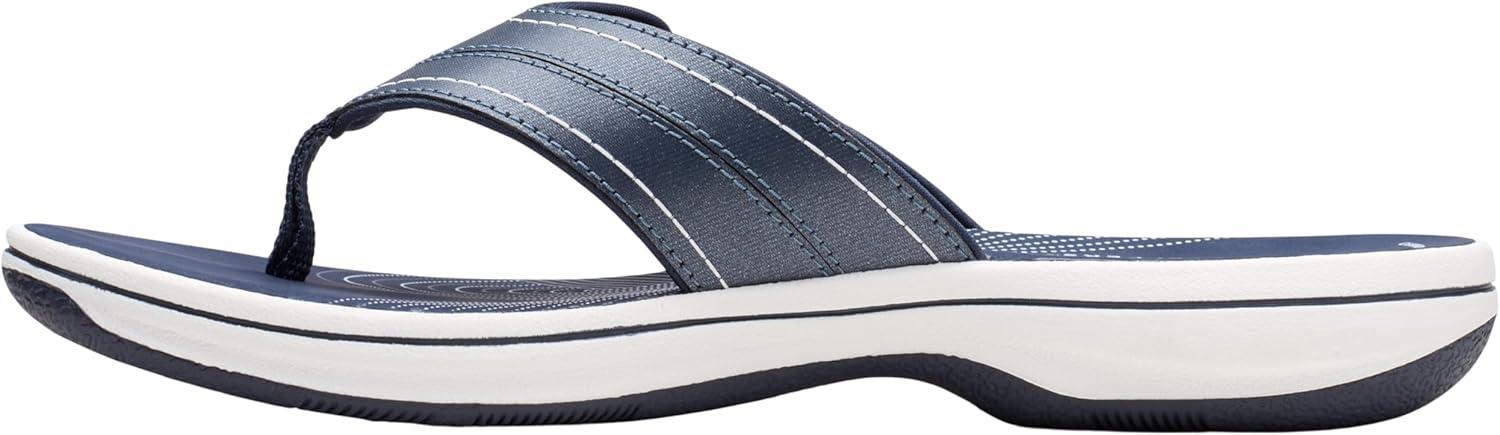 imageClarks Womens Breeze Reyna Cloudsteppers FlipFlopNavy Synthetic