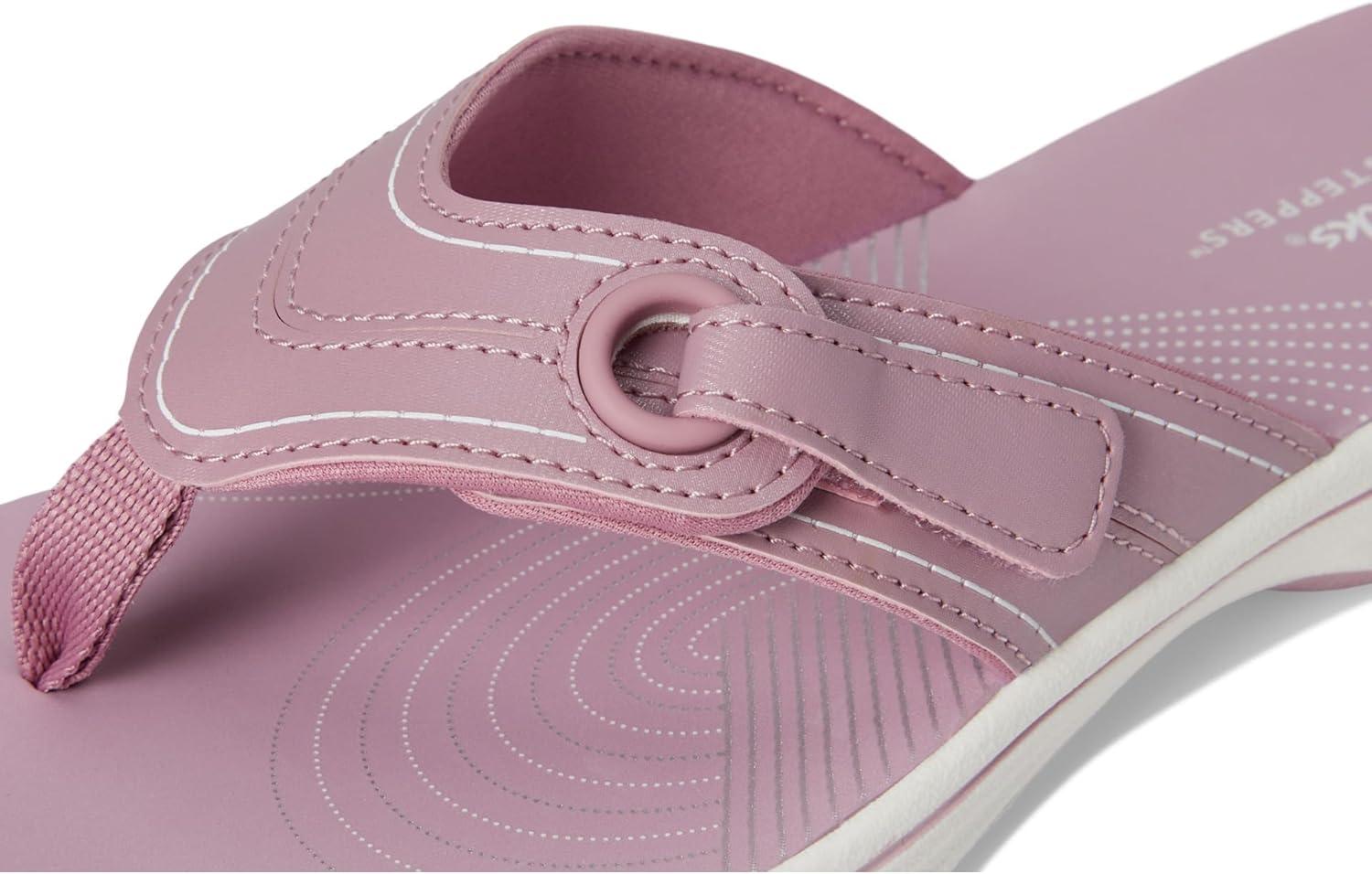 imageClarks Womens Breeze Reyna Cloudsteppers FlipFlopPurple Synthetic