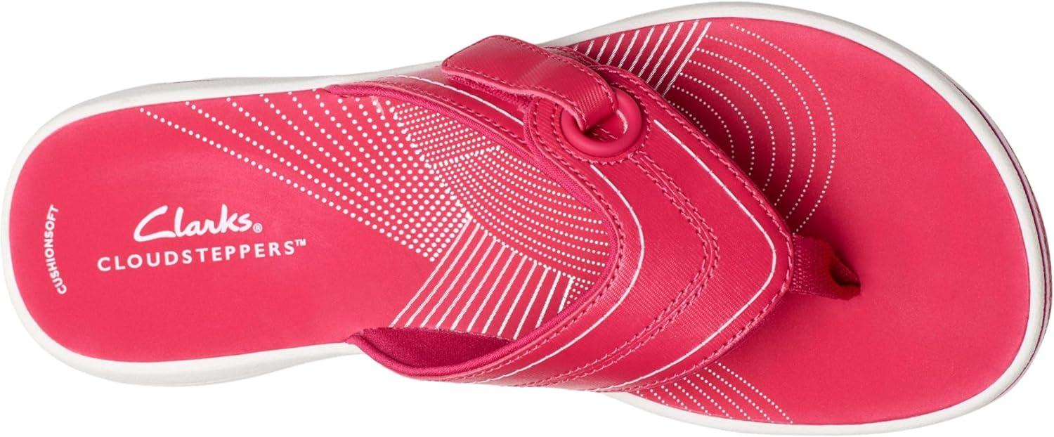 imageClarks Womens Breeze Reyna Cloudsteppers FlipFlopRaspberry Synthetic