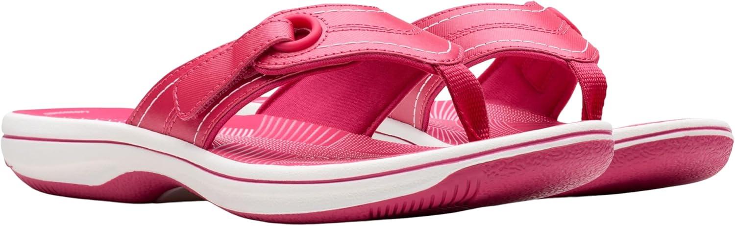 imageClarks Womens Breeze Reyna Cloudsteppers FlipFlopRaspberry Synthetic